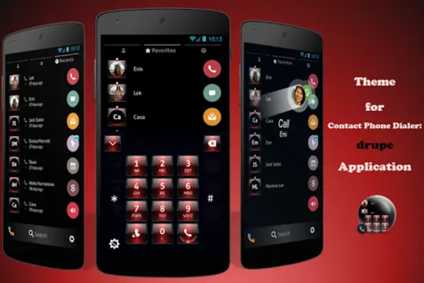 Theme Dialer Dusk Red android App screenshot 5